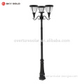 Reasonable price double lamp head Classic Euro style solar lamp post solar column light solar post light